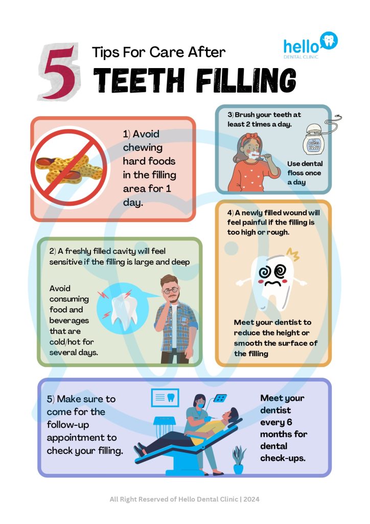 5 tips for caare after teeth filling