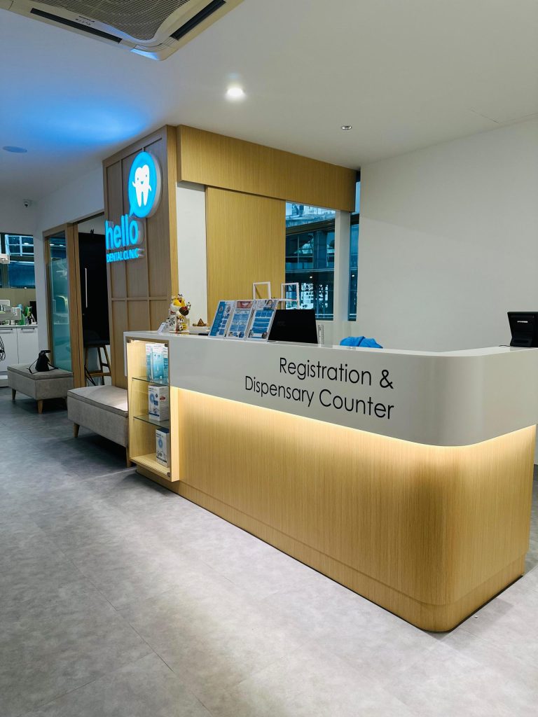 registration counter in Dental Clinic Solaris Mont Kiara